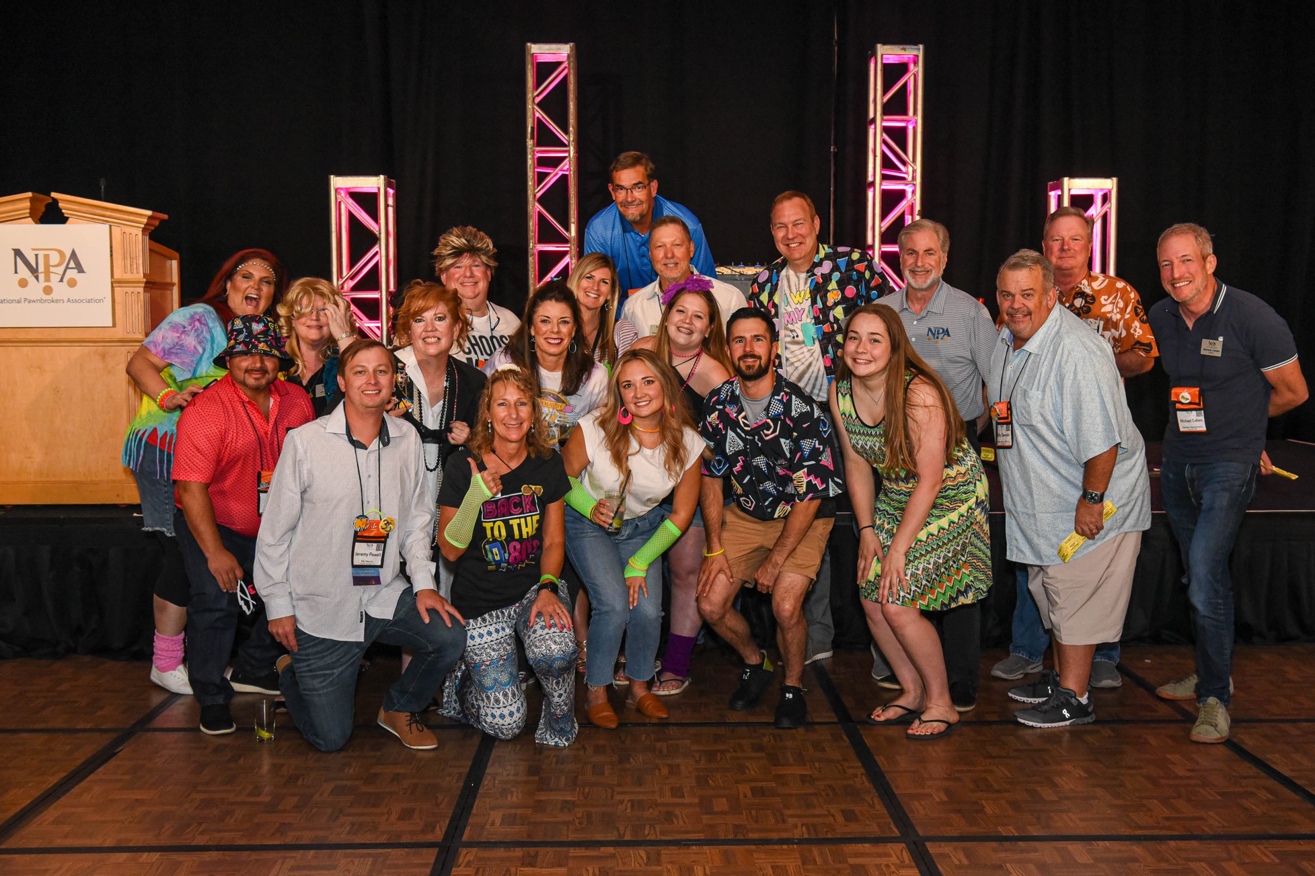 80s staff and board group shot